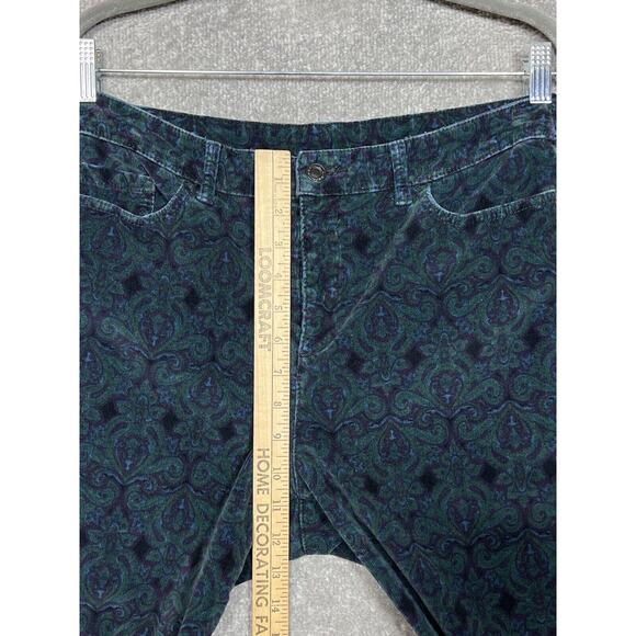 Croft & Barrow Paisley Print Corduroy Jeans Womens Size 8 Stretch Pockets - Picture 5 of 7